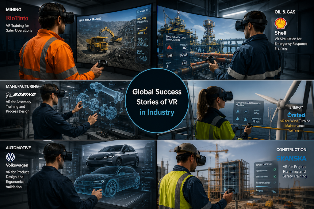نمونه‌های موفق جهانی استفاده از واقعیت مجازی (VR) در صنایع معدنی