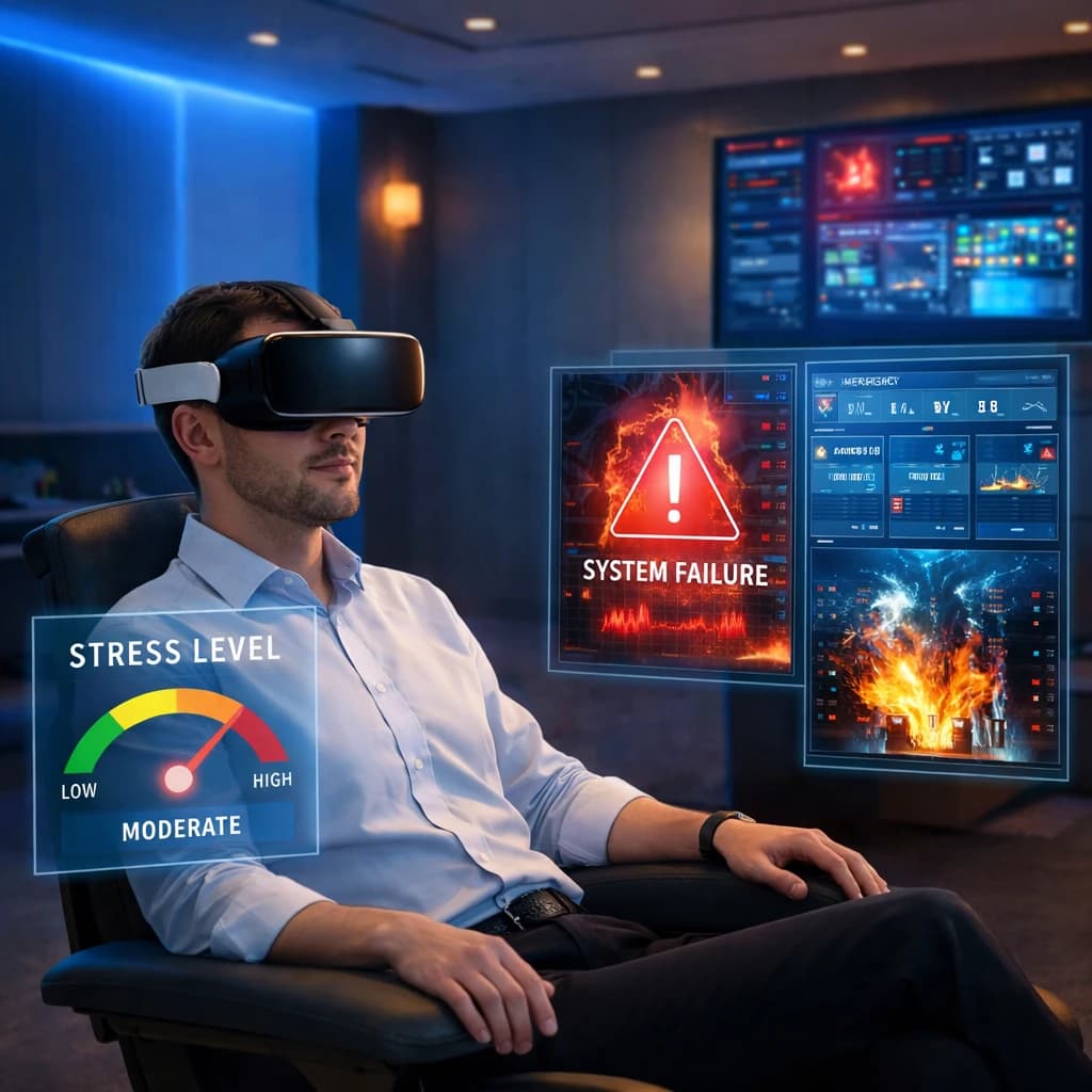 نقش واقعیت مجازی در مدیریت بحران | آموزش واکنش اضطراری و کاهش استرس با VR